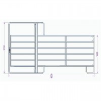 Panel ohradovy ZN TEXAS s dvierkam 3,6m